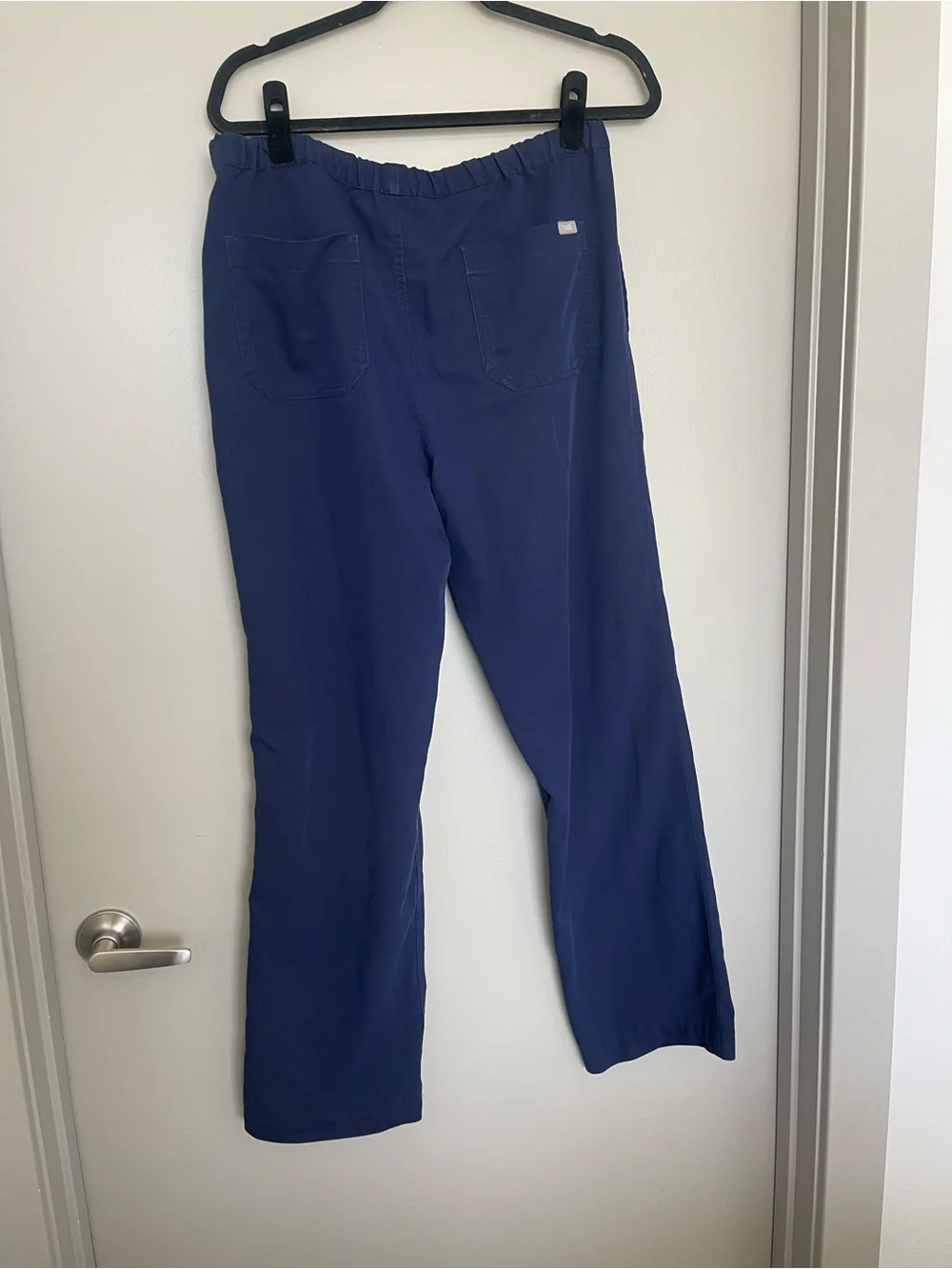 Figs Men's Navy Joggers with Cream Drawstring